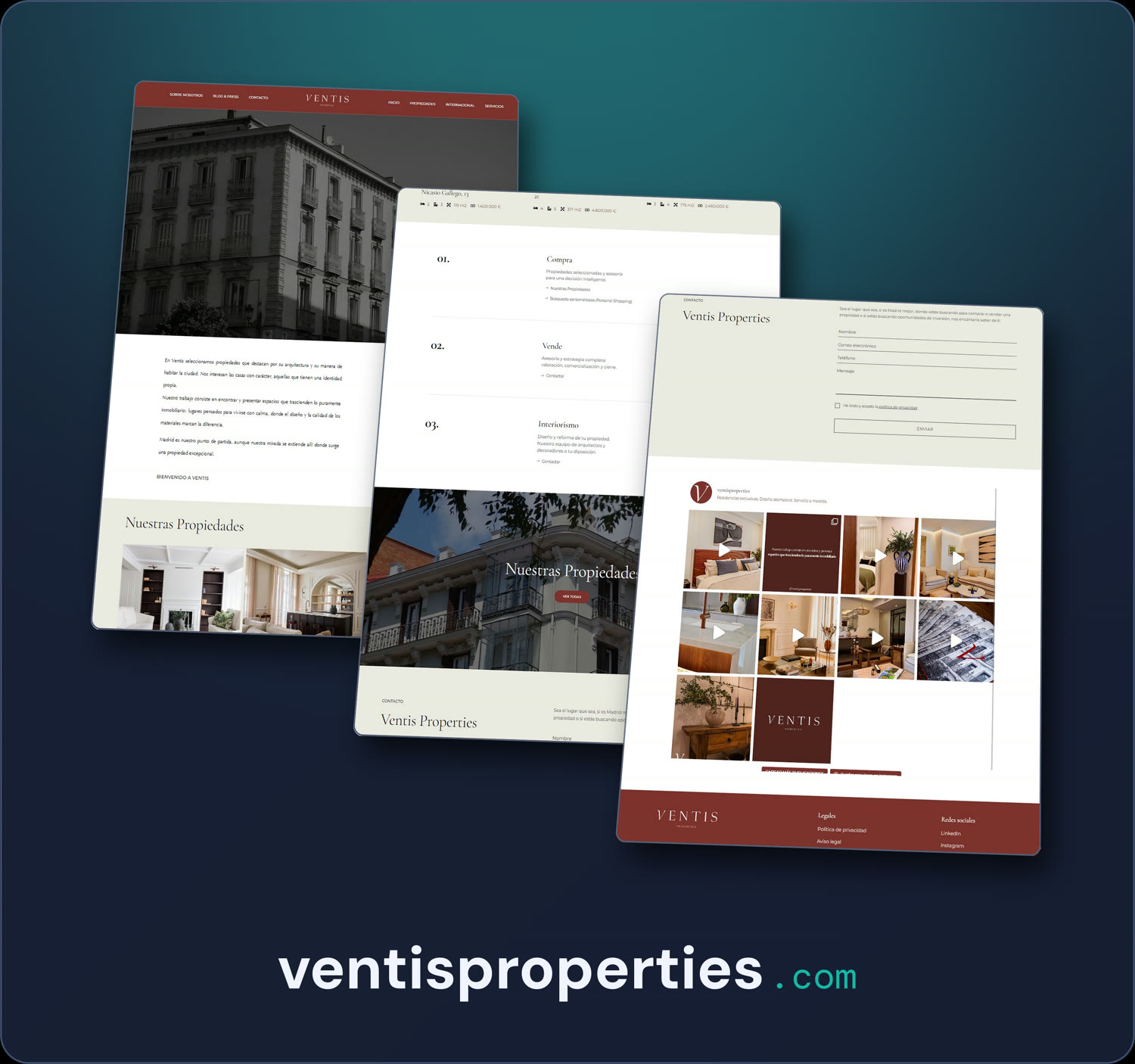 Proyecto ventisproperties.com