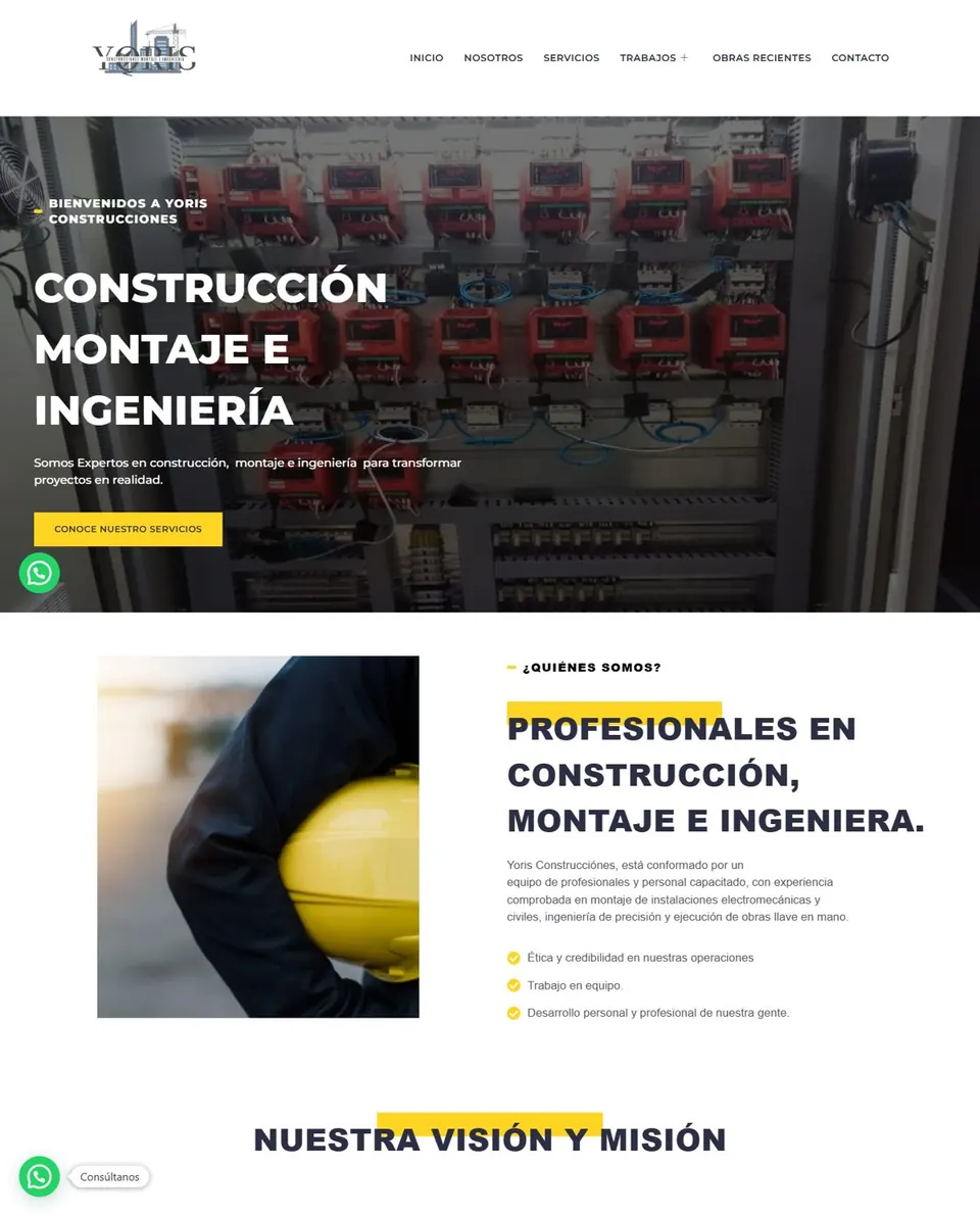 Web de yorisconstrucciones.com.ar